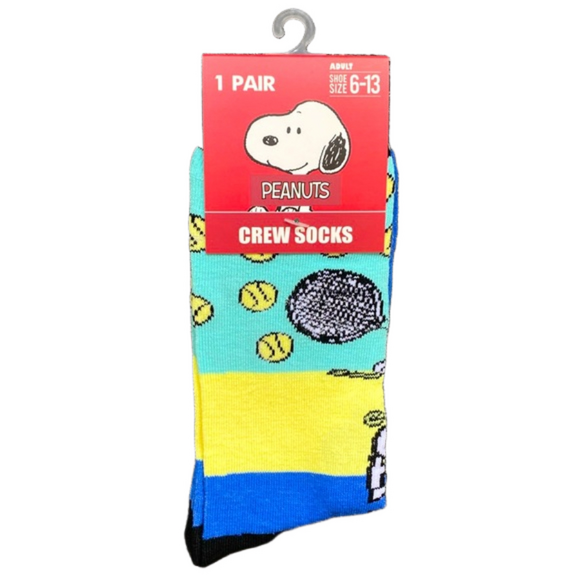 Peanuts Other - 3/$20 Peanuts Snoopy Playing Tennis Funny Novelty Crew Socks - Brand New
